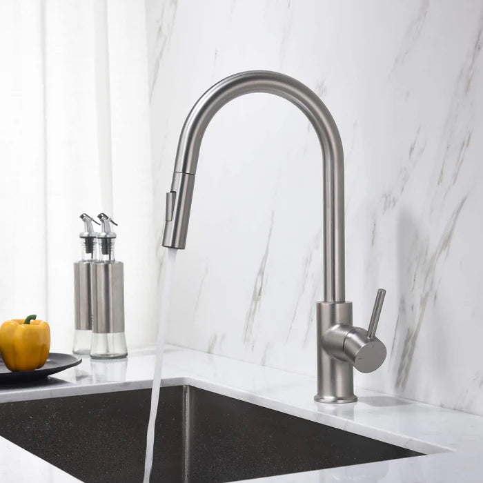 Casa Fixtures - Kitchen Faucet - Halo Single Handle Pull Down Kitchen Faucet (CKF-2013)