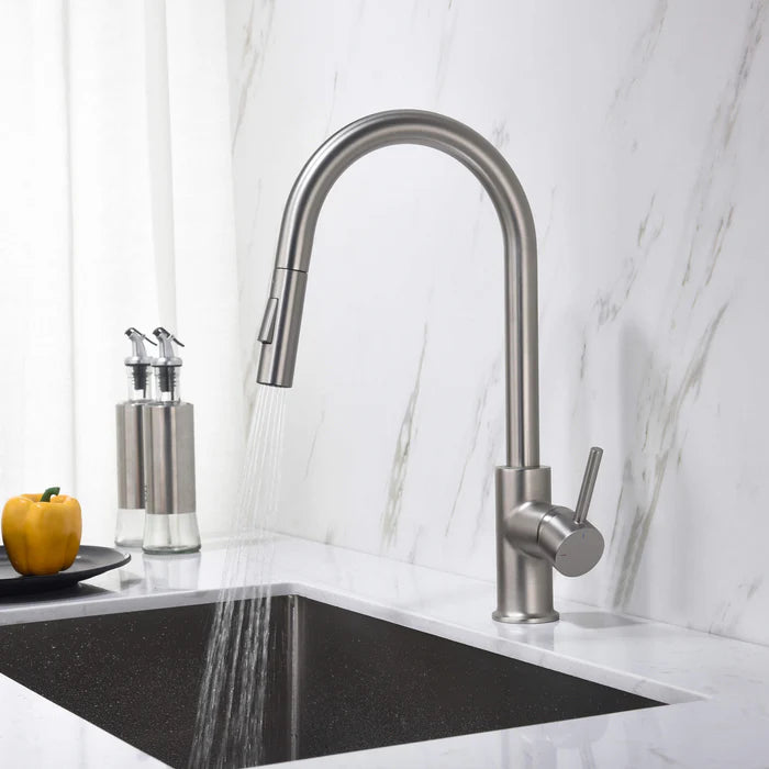 Casa Fixtures - Kitchen Faucet - Halo Single Handle Pull Down Kitchen Faucet (CKF-2013)