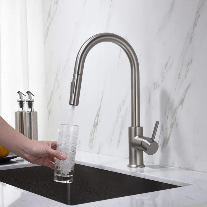 Casa Fixtures - Kitchen Faucet - Halo Single Handle Pull Down Kitchen Faucet (CKF-2013)