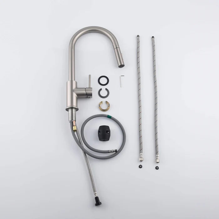 Casa Fixtures - Kitchen Faucet - Halo Single Handle Pull Down Kitchen Faucet (CKF-2013)