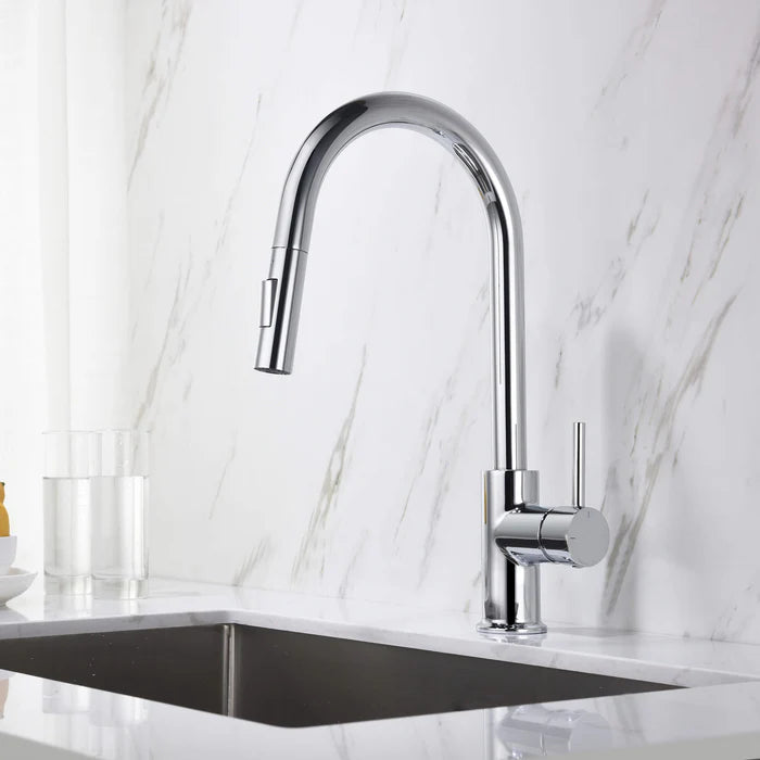 Casa Fixtures - Kitchen Faucet - Halo Single Handle Pull Down Kitchen Faucet (CKF-2013)