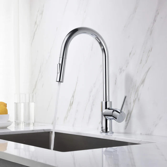 Casa Fixtures - Kitchen Faucet - Halo Single Handle Pull Down Kitchen Faucet (CKF-2013)