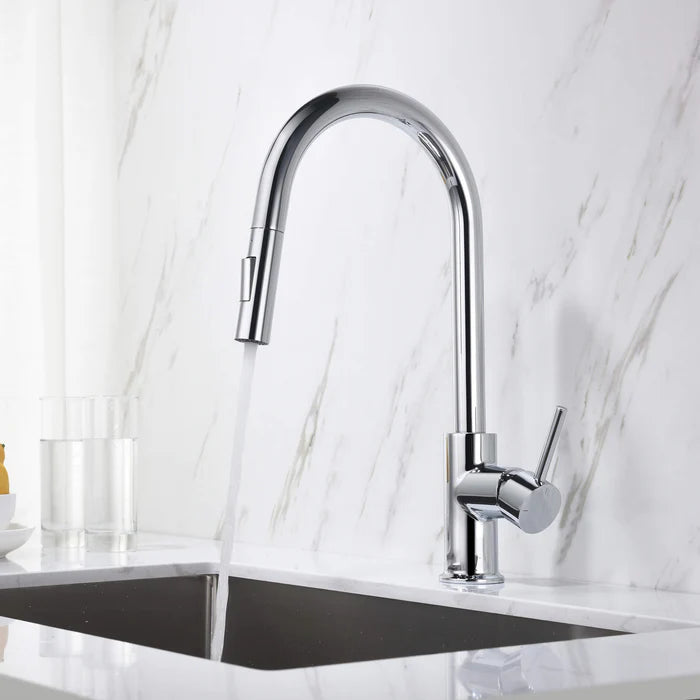 Casa Fixtures - Kitchen Faucet - Halo Single Handle Pull Down Kitchen Faucet (CKF-2013)