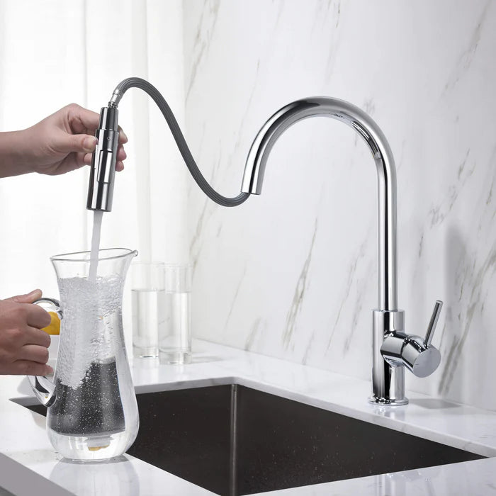 Casa Fixtures - Kitchen Faucet - Halo Single Handle Pull Down Kitchen Faucet (CKF-2013)