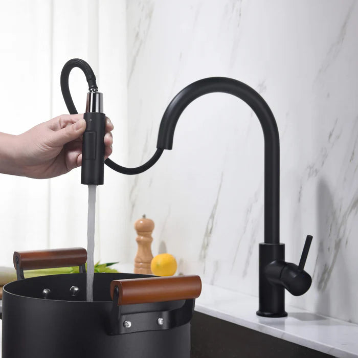 Casa Fixtures - Kitchen Faucet - Halo Single Handle Pull Down Kitchen Faucet (CKF-2013)