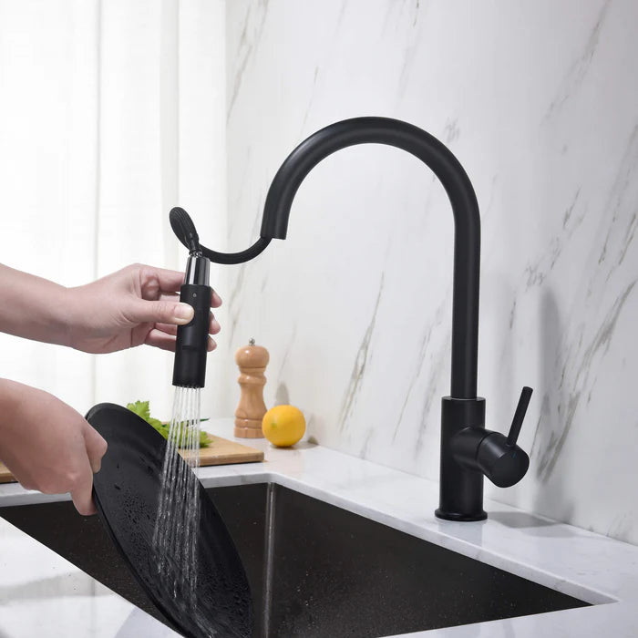 Casa Fixtures - Kitchen Faucet - Halo Single Handle Pull Down Kitchen Faucet (CKF-2013)
