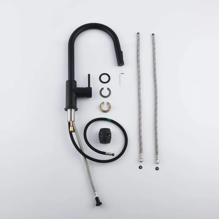 Casa Fixtures - Kitchen Faucet - Halo Single Handle Pull Down Kitchen Faucet (CKF-2013)