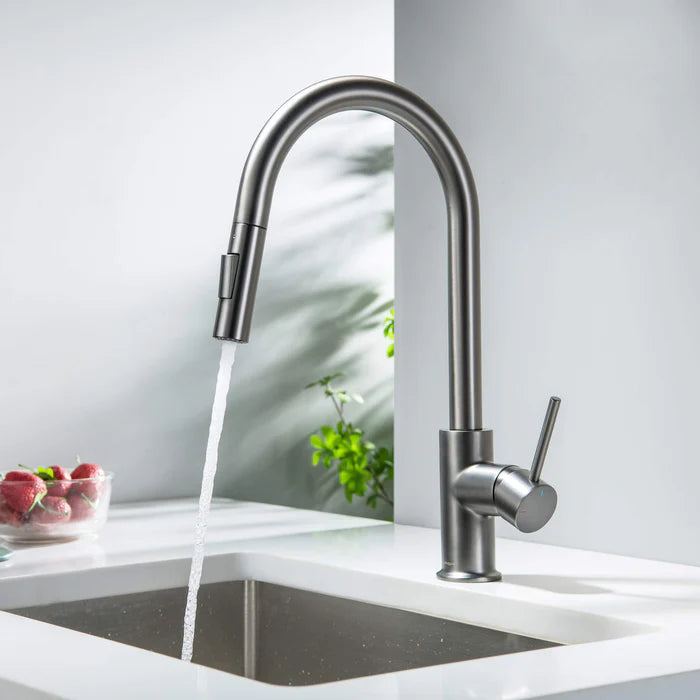 Casa Fixtures - Kitchen Faucet - Halo Single Handle Pull Down Kitchen Faucet (CKF-2013)