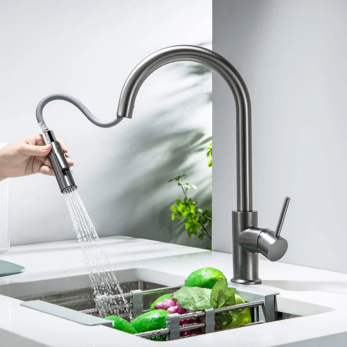 Casa Fixtures - Kitchen Faucet - Halo Single Handle Pull Down Kitchen Faucet (CKF-2013)