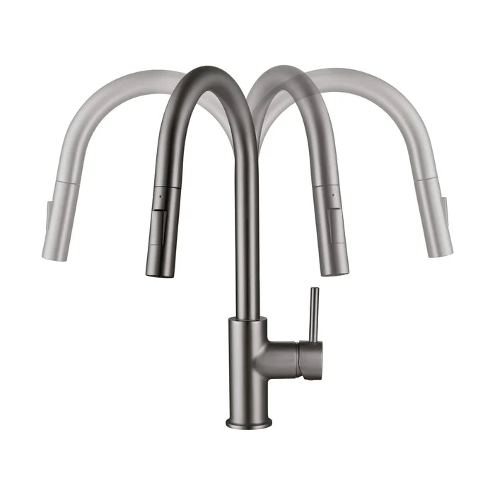 Casa Fixtures - Kitchen Faucet - Halo Single Handle Pull Down Kitchen Faucet (CKF-2013)