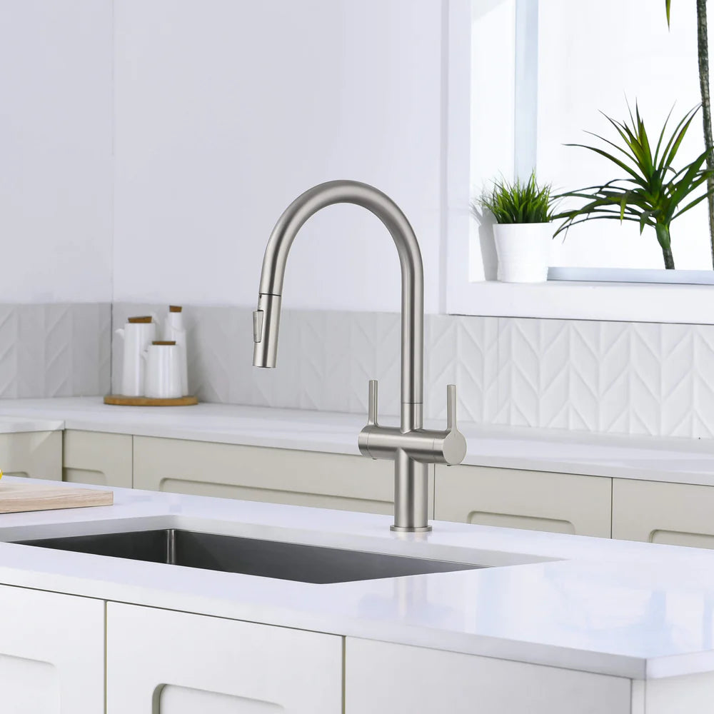 Casa Fixtures - Kitchen Faucet - Neo Single Hole Two Handle Pull Down Kitchen Faucet (CKF-2020)