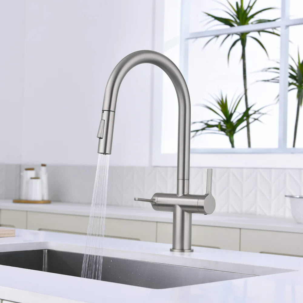 Casa Fixtures - Kitchen Faucet - Neo Single Hole Two Handle Pull Down Kitchen Faucet (CKF-2020)