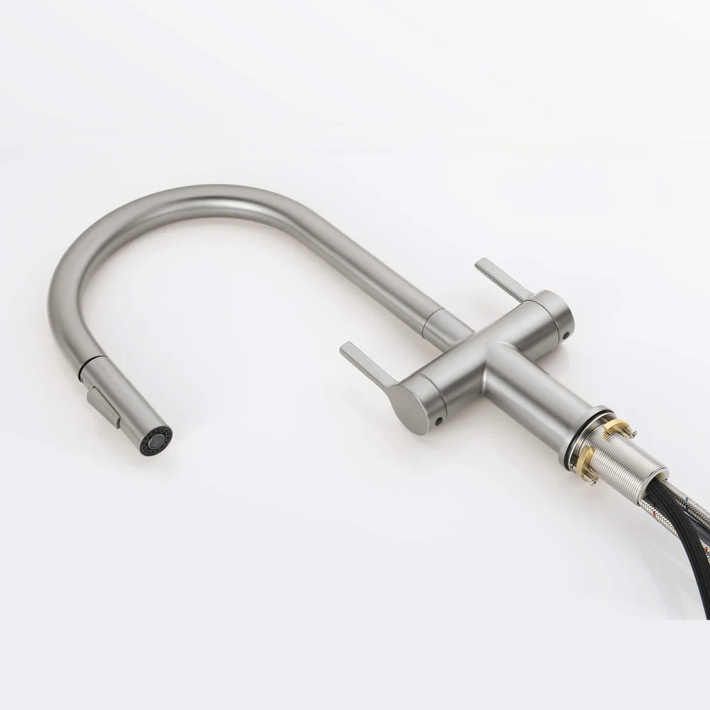 Casa Fixtures - Kitchen Faucet - Neo Single Hole Two Handle Pull Down Kitchen Faucet (CKF-2020)