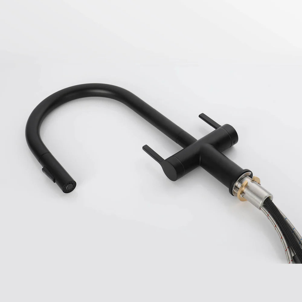 Casa Fixtures - Kitchen Faucet - Neo Single Hole Two Handle Pull Down Kitchen Faucet (CKF-2020)
