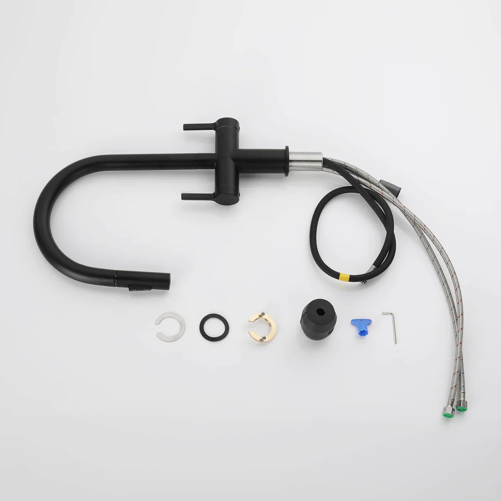 Casa Fixtures - Kitchen Faucet - Neo Single Hole Two Handle Pull Down Kitchen Faucet (CKF-2020)