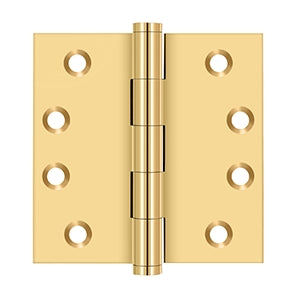 Deltana - Solid Brass Hinges - 4" x 4" Door Hinge Square Corner (Pairs)