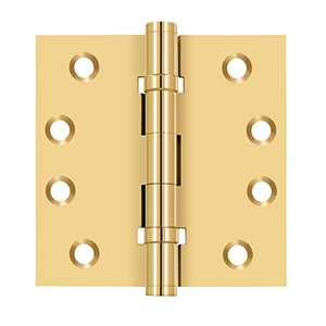 Deltana - Solid Brass Hinges - 4" x 4" Ball Bearing Door Hinge Square Corner (Pairs)