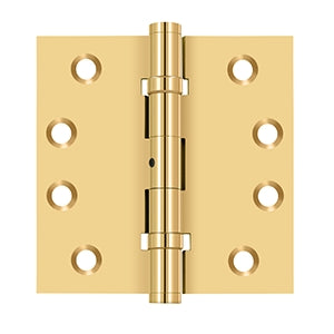 Deltana - Solid Brass Hinges - 4" x 4" NRP Ball Bearing Door Hinge Square Corner (Pairs)