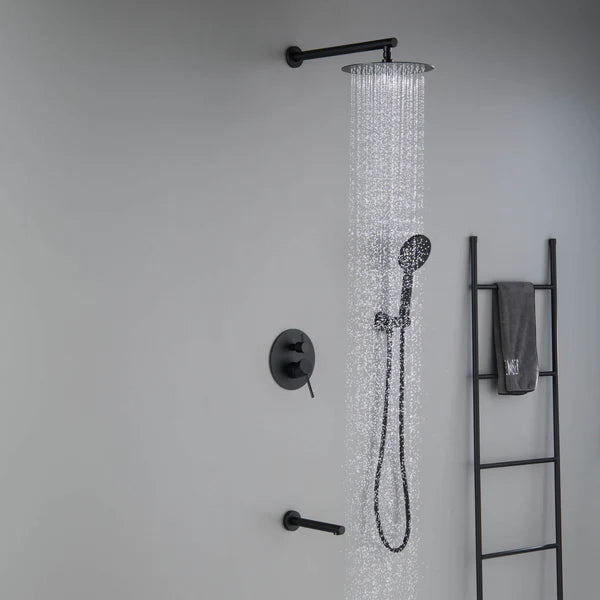 Casa Fixtures - Shower Faucets - Halo Pressure Balanced 3-Function Wall Mount Shower System with Rough-In Valve (CSF-4004)