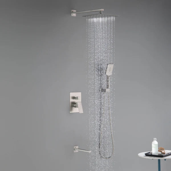 Casa Fixtures - Shower Faucets - Quadra Pressure Balanced 3-Function Wall Mount Shower System with Rough-In Valve (CSF-4006)