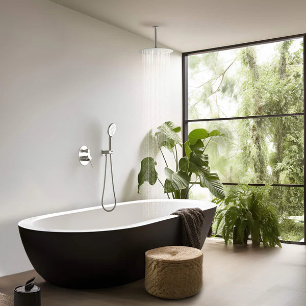 Casa Fixtures - Shower Faucets - Halo Pressure Balanced 2-Function Ceiling Mount Shower System with Rough-in Valve (CSF-4008)
