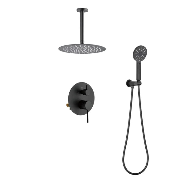 Casa Fixtures - Shower Faucets - Halo Pressure Balanced 2-Function Ceiling Mount Shower System with Rough-in Valve (CSF-4008)