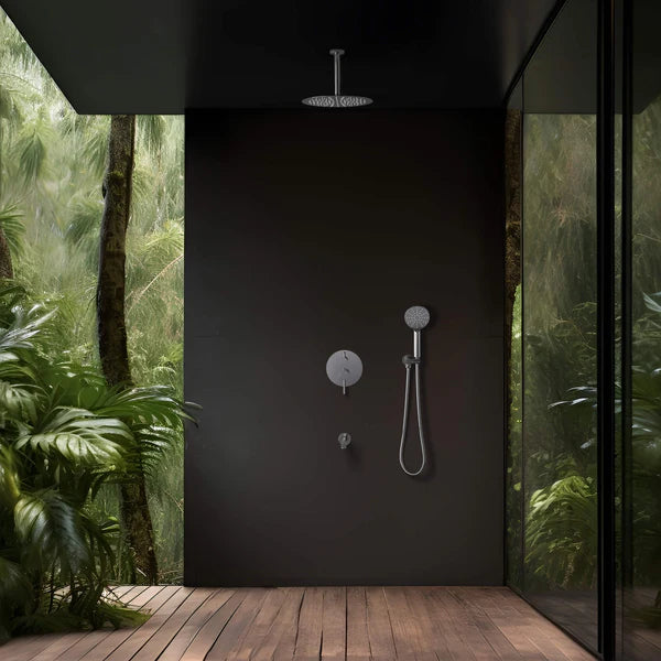 Casa Fixtures - Shower Faucets - Halo Pressure Balanced 3-Function Ceiling Mount Shower System with Rough-in Valve (CSF-4009)
