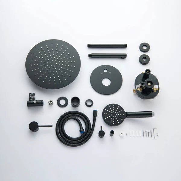 Casa Fixtures - Shower Faucets - Halo Pressure Balanced 3-Function Ceiling Mount Shower System with Rough-in Valve (CSF-4009)