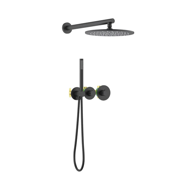 Casa Fixtures - Shower Faucets - Halo 2-Function Thermostatic Wall Mount Shower System with Rough-in Valve (CSF-4010)