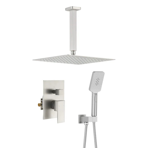 Casa Fixtures - Shower Faucets - Quadra Pressure Balanced 2-Function Ceiling Mount Shower System with Rough-In Valve (CSF-4012)