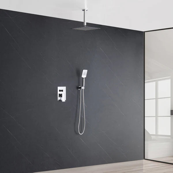 Casa Fixtures - Shower Faucets - Quadra Pressure Balanced 2-Function Ceiling Mount Shower System with Rough-In Valve (CSF-4012)