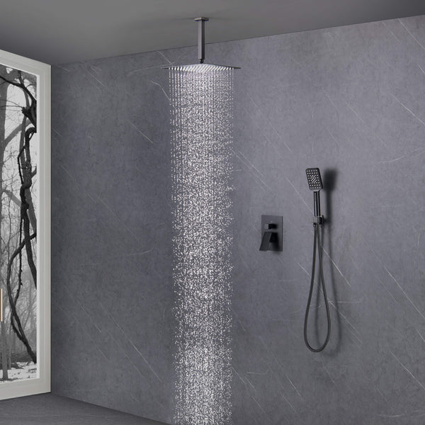 Casa Fixtures - Shower Faucets - Quadra Pressure Balanced 2-Function Ceiling Mount Shower System with Rough-In Valve (CSF-4012)