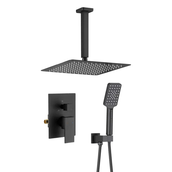 Casa Fixtures - Shower Faucets - Quadra Pressure Balanced 2-Function Ceiling Mount Shower System with Rough-In Valve (CSF-4012)