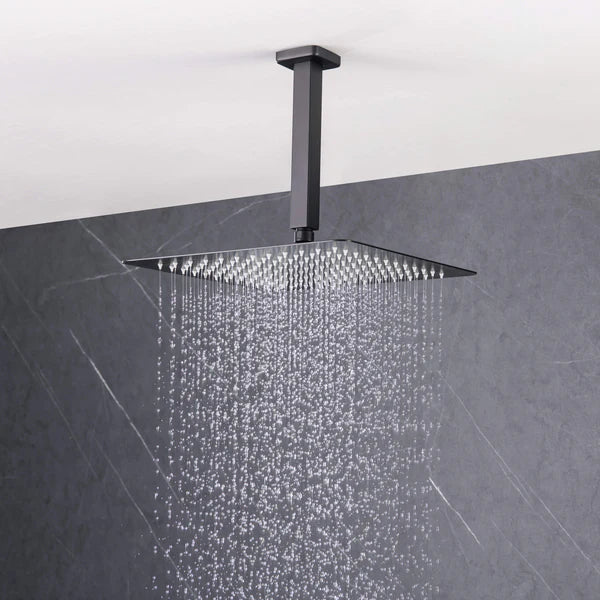 Casa Fixtures - Shower Faucets - Quadra Pressure Balanced 3-Function Ceiling Mount Shower System with Rough-In Valve (CSF-4013)