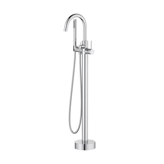 Casa Fixtures - Tub Faucets - Halo Floor Mount Tub Filler With Hand Shower (CTF-3001)