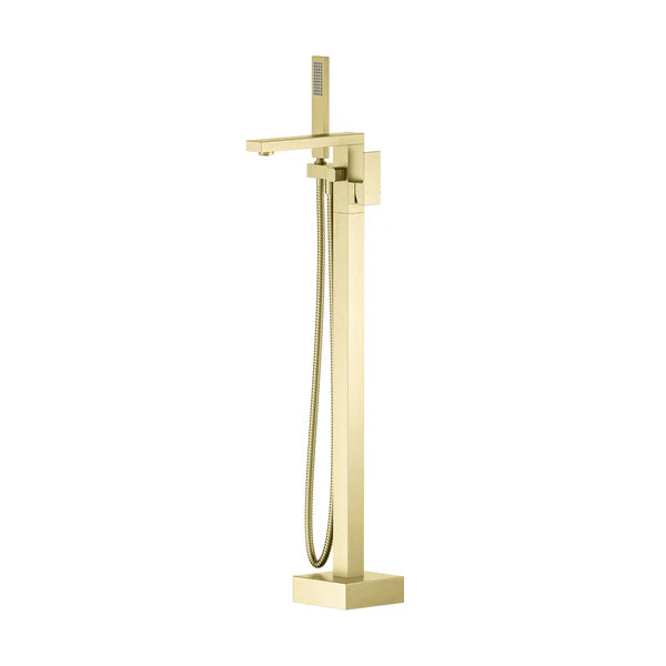 Casa Fixtures - Tub Faucets - Quadra Floor Mount Tub Filler With Hand Shower (CTF-3002)