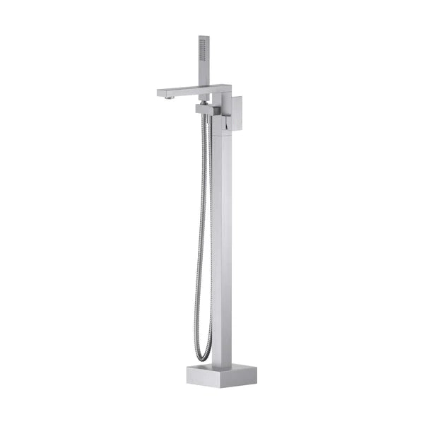 Casa Fixtures - Tub Faucets - Quadra Floor Mount Tub Filler With Hand Shower (CTF-3002)