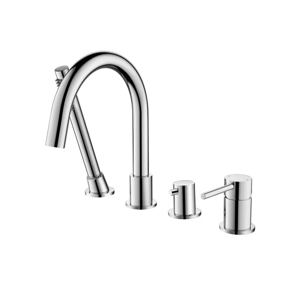 Casa Fixtures - Tub Faucets - Halo Deck Mounted Roman Bathtub Faucet with Hand Shower (CTF-3101)