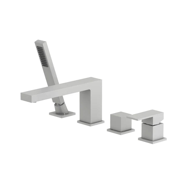 Casa Fixtures - Tub Faucets - Quadra Deck Mounted Roman Bathtub Faucet with Hand Shower (CTF-3102)