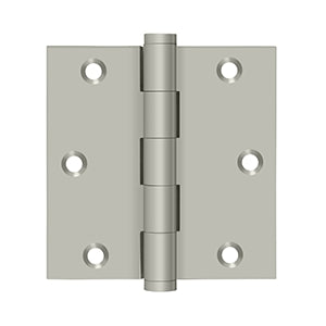 Deltana - Solid Brass Hinges - 3-1/2" x 3-1/2" Residential Door Hinge Square Corner (Pairs)