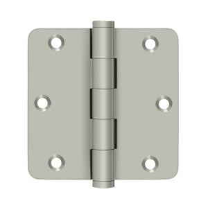 Deltana - Solid Brass Hinges - 3-1/2" x 3-1/2" Residential Door Hinge 1/4" Radius Corner (Pairs)