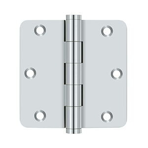 Deltana - Solid Brass Hinges - 3-1/2" x 3-1/2" Residential Door Hinge 1/4" Radius Corner (Pairs)