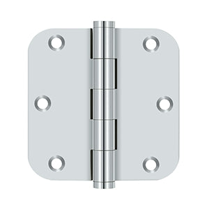 Deltana - Solid Brass Hinges - 3-1/2" x 3-1/2" Residential Door Hinge 5/8" Radius Corner (Pairs)