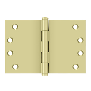 Deltana - Solid Brass Hinges - 4" x 6" Wide Throw Door Hinge Square Corner (Pairs)