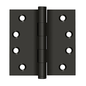 Deltana - Solid Brass Hinges - 4" x 4" Door Hinge Square Corner (Pairs)