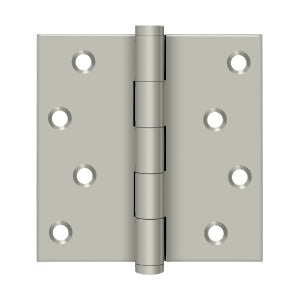 Deltana - Solid Brass Hinges - 4" x 4" Zig Zag Residential Door Hinge Square Corner (Pairs)