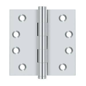 Deltana - Solid Brass Hinges - 4" x 4" Door Hinge Square Corner (Pairs)