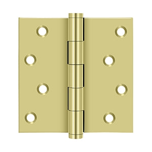 Deltana - Solid Brass Hinges - 4" x 4" Zig Zag Residential Door Hinge Square Corner (Pairs)