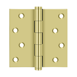 Deltana DSB4-RZ, SDB4R4-RZ, DSB4R5-RZ, Residential 4" x 4" Zig Zag, Solid Brass Hinges (Sold as Pair)