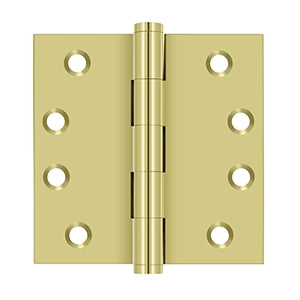 Deltana - Solid Brass Hinges - 4" x 4" Door Hinge Square Corner (Pairs)